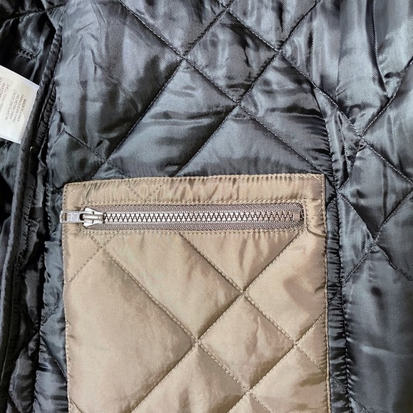 NWT Polo Ralph Lauren Belted Quilted Jacket Leather Trim - Picture 11 of 16